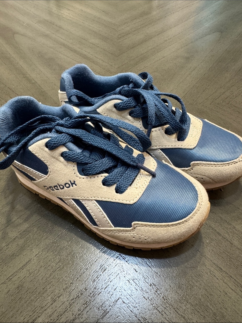 Reebok Kids Navy and Beige Retro Runner Sneakers